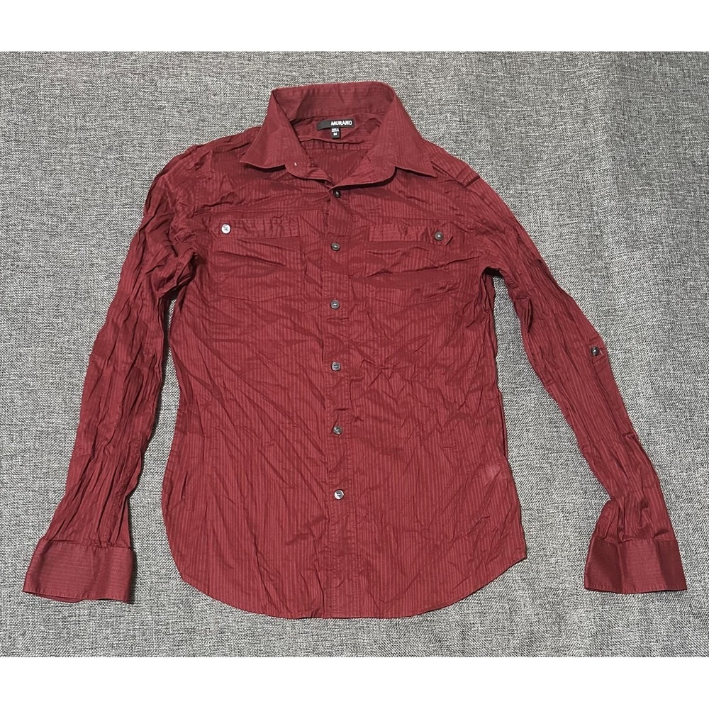 Murano Men's M Maroon Long Sleeve Shirt‎